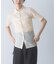ELENDEEK　SHEER PLEATS KNIT TOP