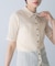 ELENDEEK　SHEER PLEATS KNIT TOP