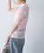 ELENDEEK　SHEER PLEATS KNIT TOP
