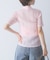 ELENDEEK　SHEER PLEATS KNIT TOP