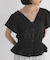 フリルスリーブシャーリングブラウス
