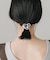 クロスボタンメタルハートヘアポニー