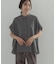 シャンブレーワイドシャツ