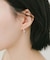 ジオメトリッククリアビジューフープピアス