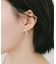 ジオメトリッククリアビジューフープピアス