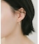 ジオメトリッククリアビジューフープピアス