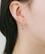 ジオメトリッククリアビジューフープピアス