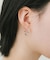 ジオメトリッククリアビジューフープピアス