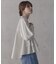 『WEB限定』バンドカラーフリルストライプシャツ