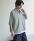 ライトダンボールポンチハーフジップ Tシャツ