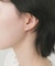 ステンレスレクタングルプチビジューピアス