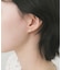 ステンレスレクタングルプチビジューピアス