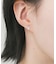 ステンレスレクタングルプチビジューピアス