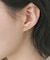 ステンレスレクタングルプチビジューピアス