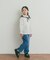 スカラップ刺繍フリルブラウス(KIDS)