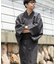 紳士浴衣 綿麻先染め