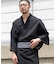 紳士浴衣 綿麻先染め