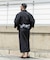 紳士浴衣 綿麻先染め