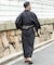紳士浴衣 綿麻先染め