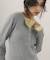 レイヤードライクヘンリーニット