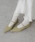 メタルポインテッドパンプス