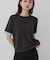 『洗濯可』バイカラーロールスリーブニットTシャツ