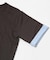 『洗濯可』バイカラーロールスリーブニットTシャツ