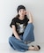 フォトプリントドルマンTシャツ