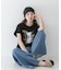 フォトプリントドルマンTシャツ
