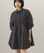 フロントシャーリングシャツワンピース