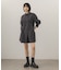 フロントシャーリングシャツワンピース