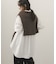 フロントシャーリングシャツワンピース