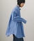 フロントシャーリングシャツワンピース