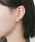 トリプルラインクロスフープピアス