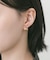 トリプルラインクロスフープピアス