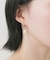 アシンメトリーパールチェーンフープピアス