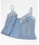 レースドッキングデニムライクキャミソール