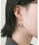 メタルフラワーナローフープピアス