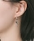 ブラックハートビジューチェーンピアス