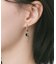 ブラックハートビジューチェーンピアス