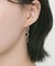 ブラックハートビジューチェーンピアス