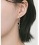 ブラックハートビジューチェーンピアス