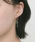 ブラックハートビジューチェーンピアス