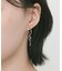 ブラックハートビジューチェーンピアス