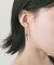 ブラックハートビジューチェーンピアス
