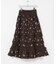 GANNI　CHECK TIERED FRILL SKIRT