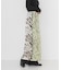 GANNI　PRINTED STRETCH SATIN SKIRT