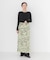 GANNI　PRINTED STRETCH SATIN SKIRT