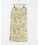 GANNI　PRINTED STRETCH SATIN SKIRT