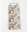 GANNI　PRINTED STRETCH SATIN SKIRT